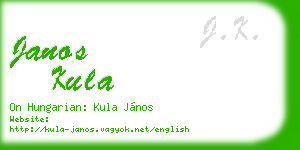 janos kula business card